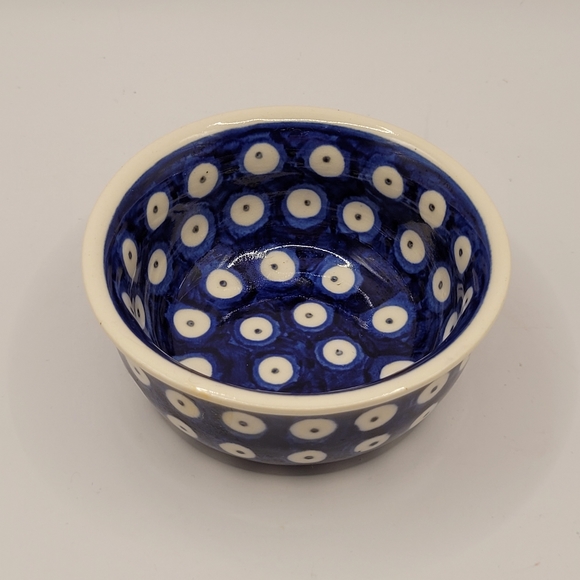 Vintage Original Bunzlau Germany Pottery Spotted Bowl 4" - Picture 2 of 6